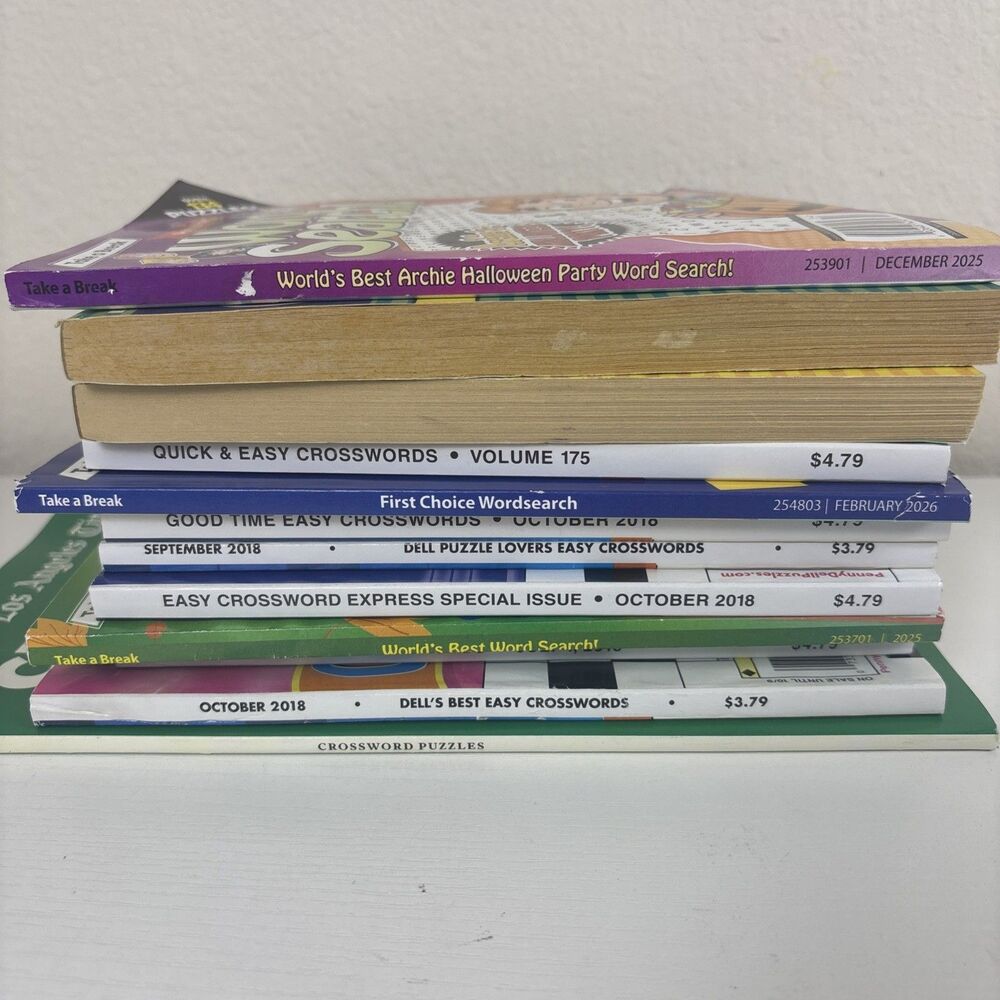Lot of 12 Dell Penny Press LA Times Kappa Break Easy Crossword Puzzle Books - Picture 10 of 10
